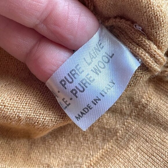 Vintage Geiger Camel Turtleneck Wool Sweater - S/M 🇮🇹 - Picture 6 of 9